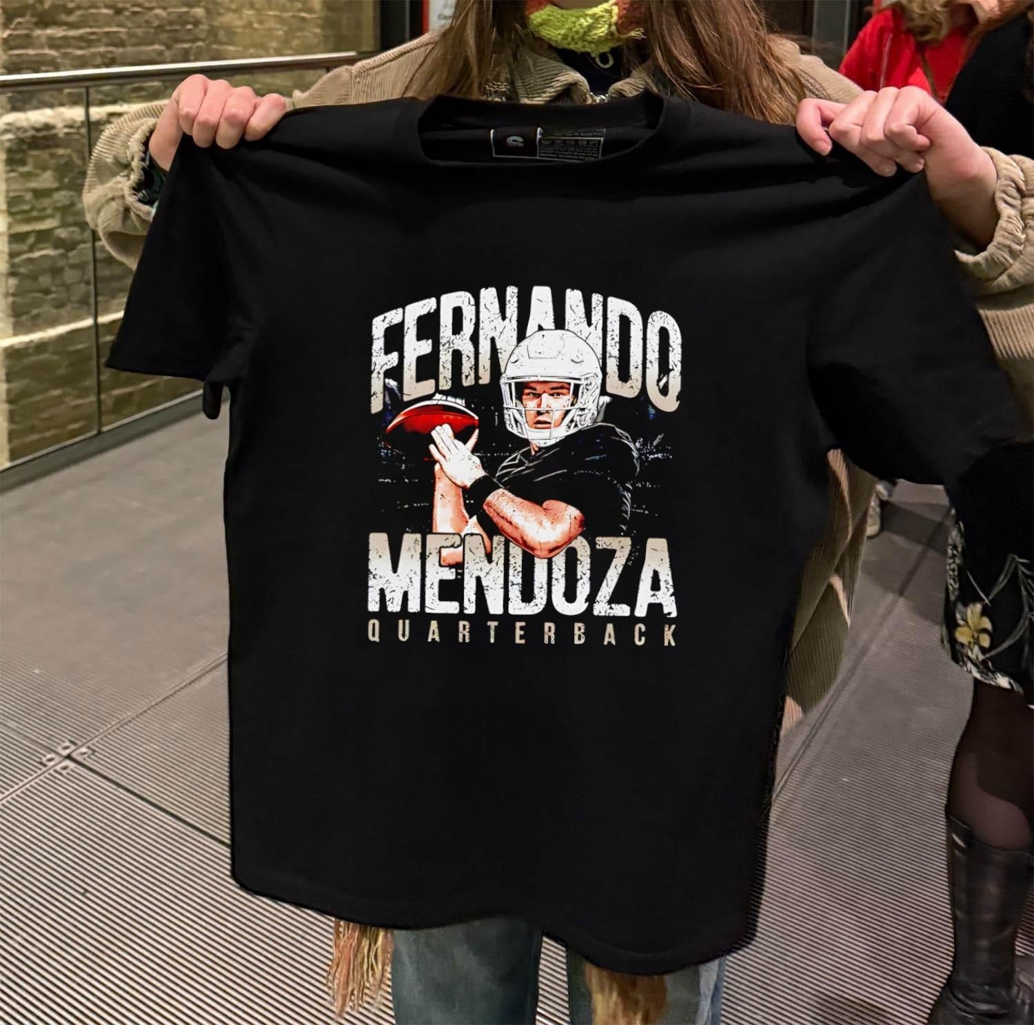 Fernando Mendoza Player Name Digitally Printed - Adult & Kids T-Shirts, Sweatshirts & Hoodies apparel design preview 2