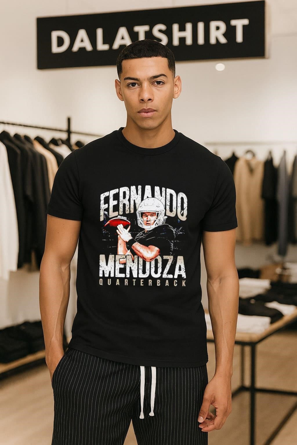 Fernando Mendoza Player Name Digitally Printed - Adult & Kids T-Shirts, Sweatshirts & Hoodies apparel design preview 1