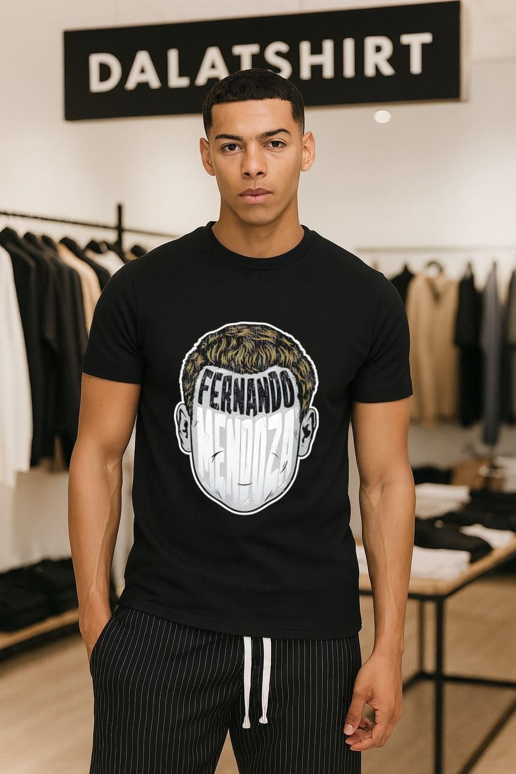 Fernando Mendoza Player Silhouette Digitally Printed - Adult & Kids T-Shirts, Sweatshirts & Hoodies apparel design preview 1