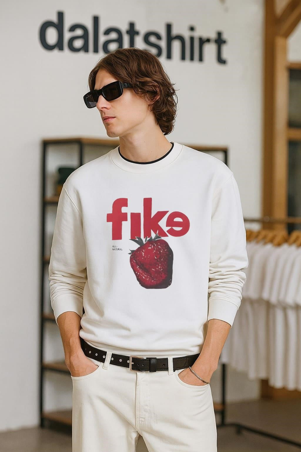 Fike All Natural Strawberry Red - Adult & Kids T-Shirts, Sweatshirts & Hoodies apparel design preview 2