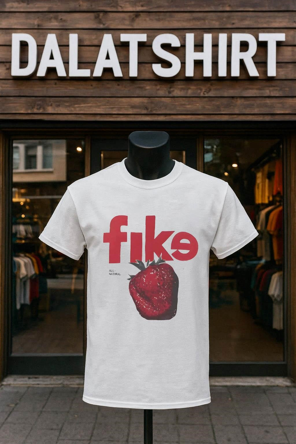 Fike All Natural Strawberry Red - Adult & Kids T-Shirts, Sweatshirts & Hoodies apparel design preview 1