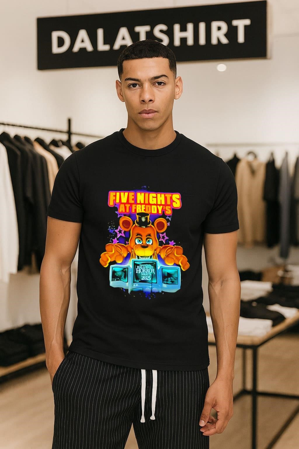 Five Nights At Freddy_s Halloween Horror 2025 Video - Adult & Kids T-Shirts, Sweatshirts & Hoodies apparel design preview 1