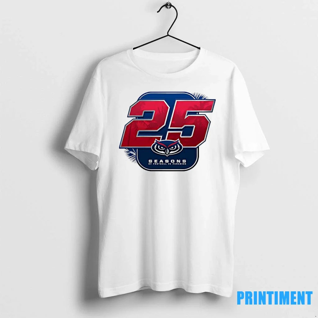 Florida Atlantic Owls Anniversary 25 Years Seasons Of - Adult & Kids T-Shirts, Sweatshirts & Hoodies apparel design preview 1