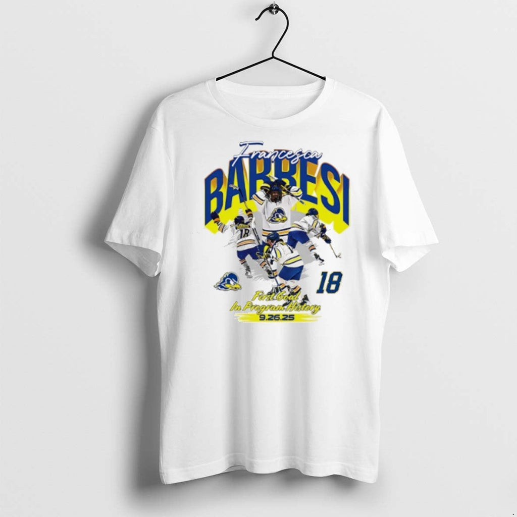 Francesca Barresi Delaware Ice Hockey First Goal In - Adult & Kids T-Shirts, Sweatshirts & Hoodies apparel design preview 1