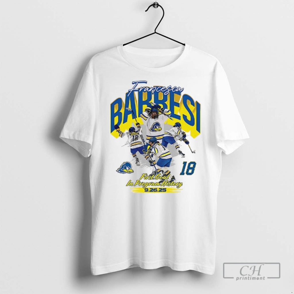 Francesca Barresi First Goal In Program History 2025 - Adult & Kids T-Shirts, Sweatshirts & Hoodies apparel design preview 1