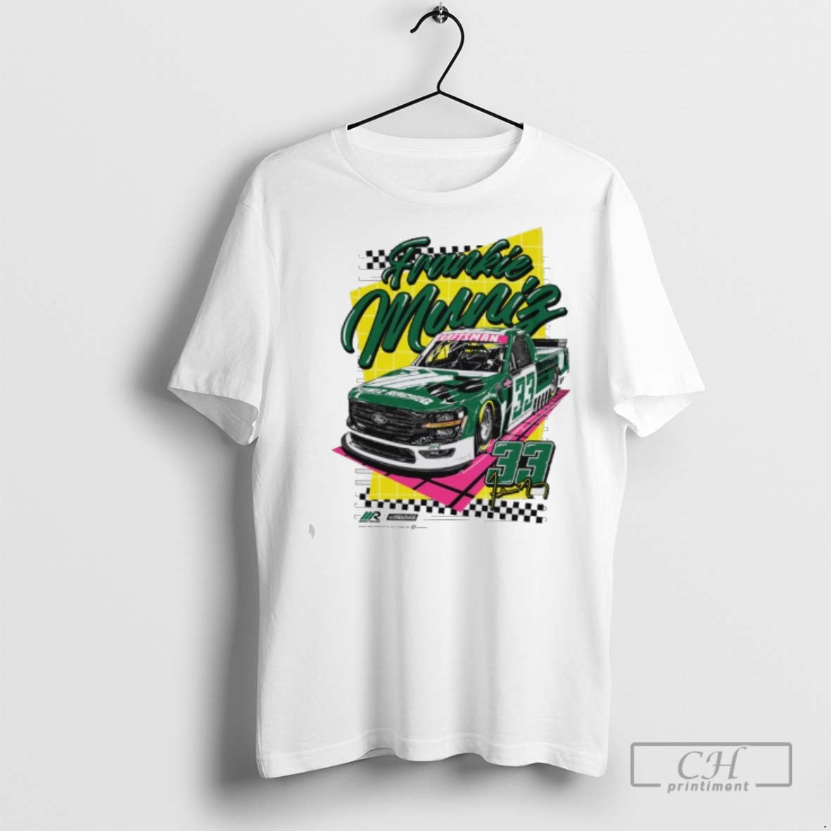 Frankie Muniz 33 2025 Nascar Truck Retro - Adult & Kids T-Shirts, Sweatshirts & Hoodies apparel design preview 1