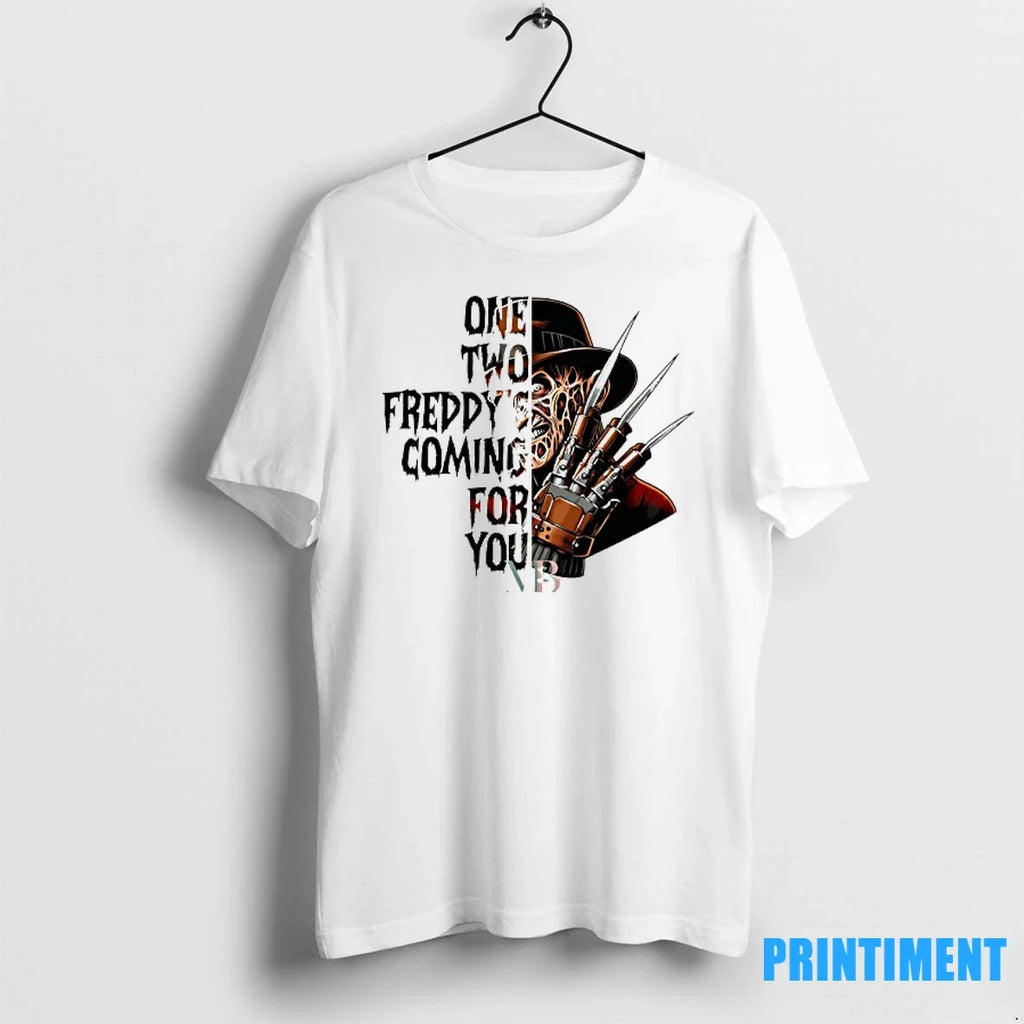 Freddy Krueger One Two Coming For You Halloween - Adult & Kids T-Shirts, Sweatshirts & Hoodies apparel design preview 1