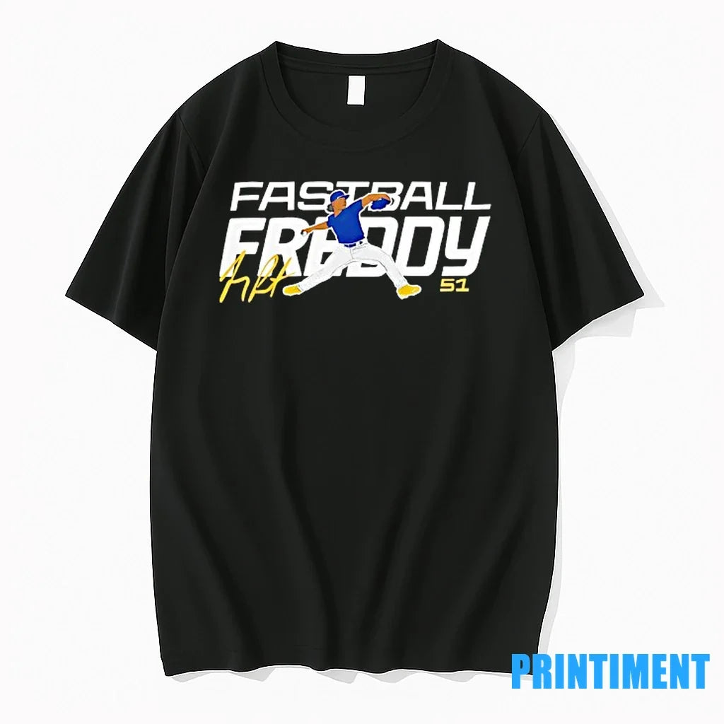 Freddy Peralta 51 Fastball Milwaukee Brewers Baseball - Adult & Kids T-Shirts, Sweatshirts & Hoodies apparel design preview 1