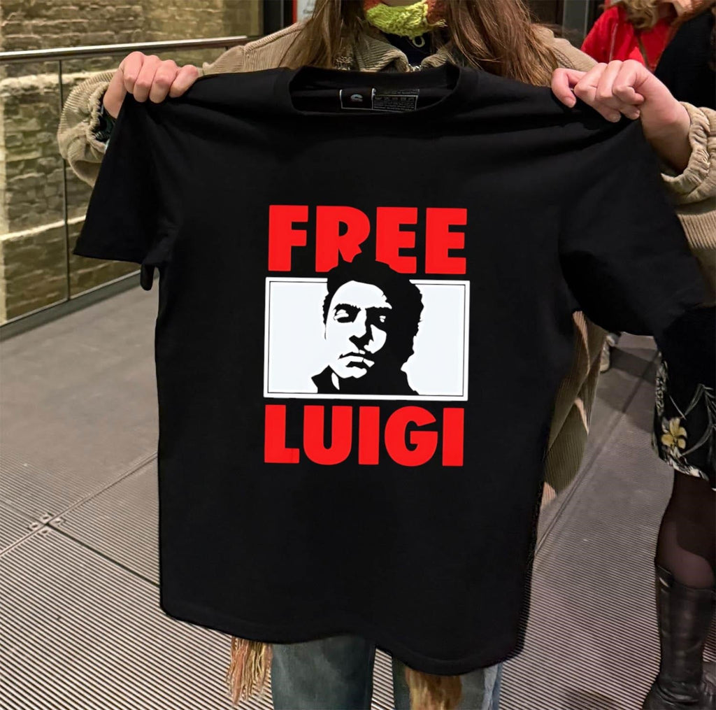 Free Luigi Black And White Male Portrait Graphic - Adult & Kids T-Shirts, Sweatshirts & Hoodies apparel design preview 2