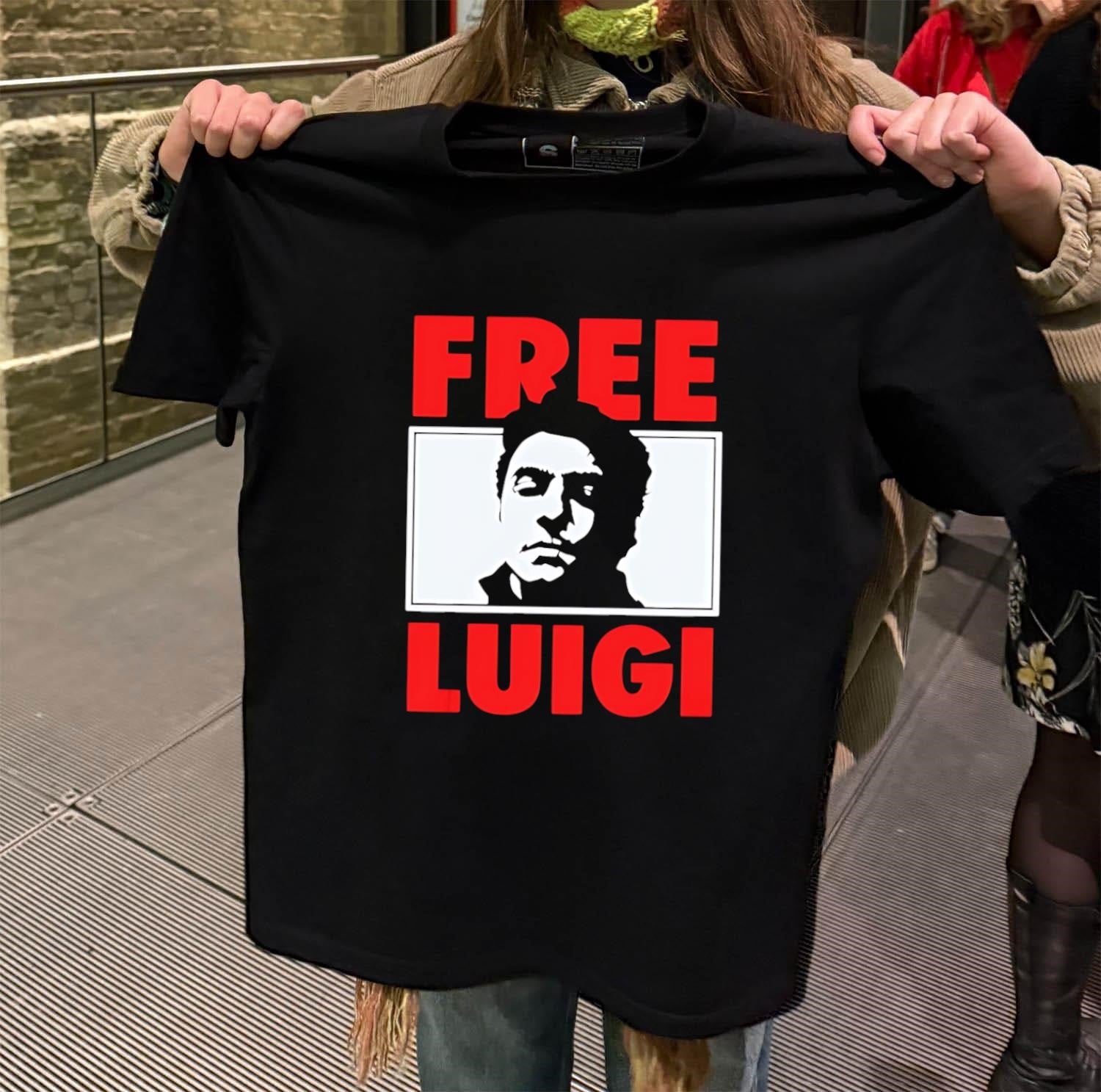 Free Luigi Black And White Male Portrait Graphic - Adult & Kids T-Shirts, Sweatshirts & Hoodies apparel design preview 2
