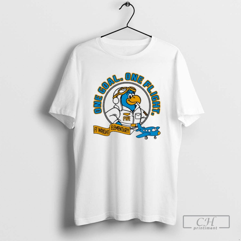 Ft Wright Elementary Falcons One Goal Flight - Adult & Kids T-Shirts, Sweatshirts & Hoodies apparel design preview 1