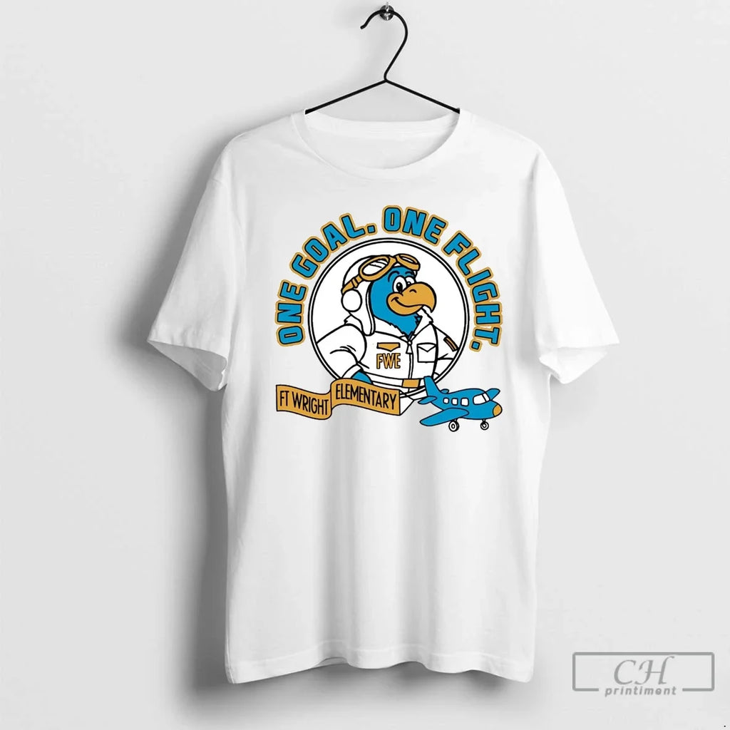 Ft Wright Elementary One Goal Flight - Adult & Kids T-Shirts, Sweatshirts & Hoodies apparel design preview 1