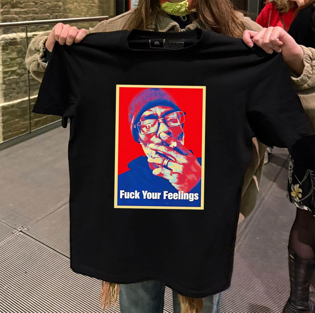 Fuck Your Feelings Black Man Smoking Beanie Glasses - Adult & Kids T-Shirts, Sweatshirts & Hoodies apparel design preview 2