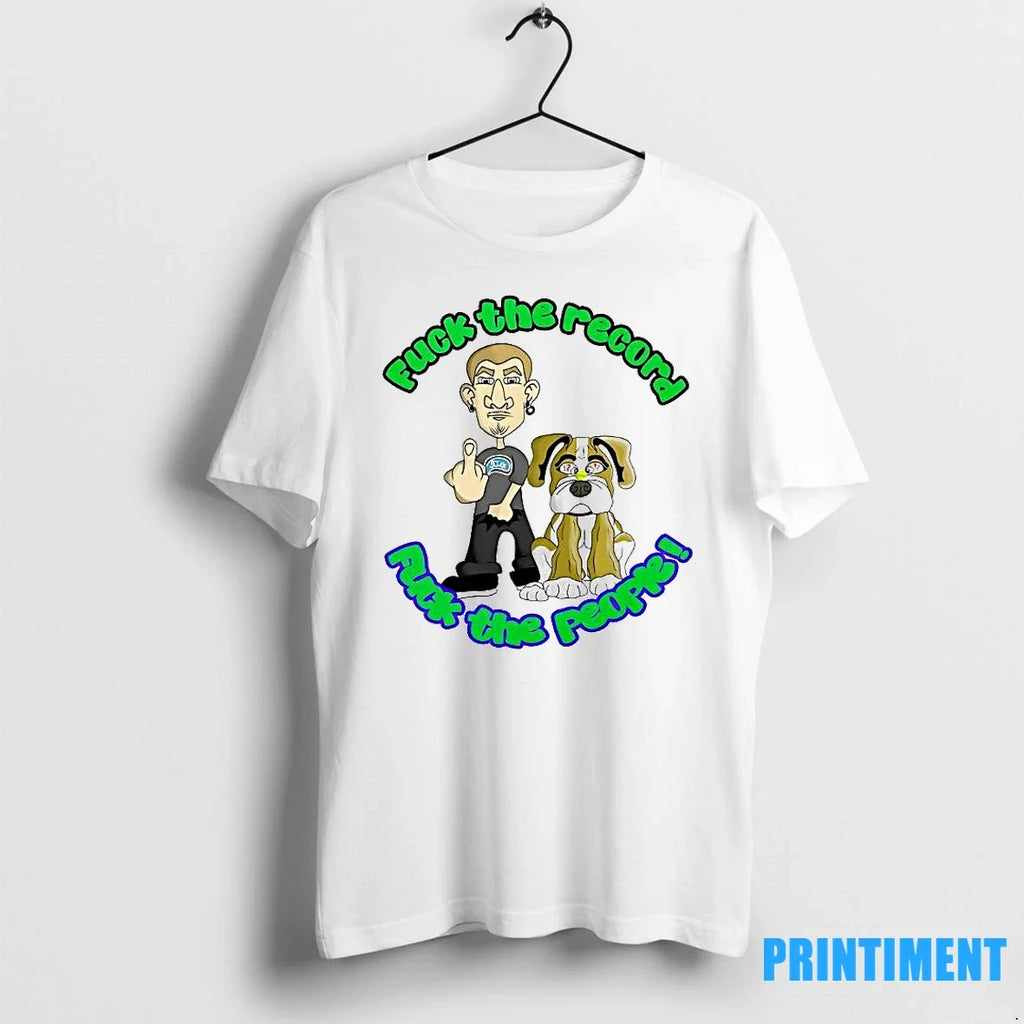 Fuck The Record People Cartoon Sweater - Adult & Kids T-Shirts, Sweatshirts & Hoodies apparel design preview 1