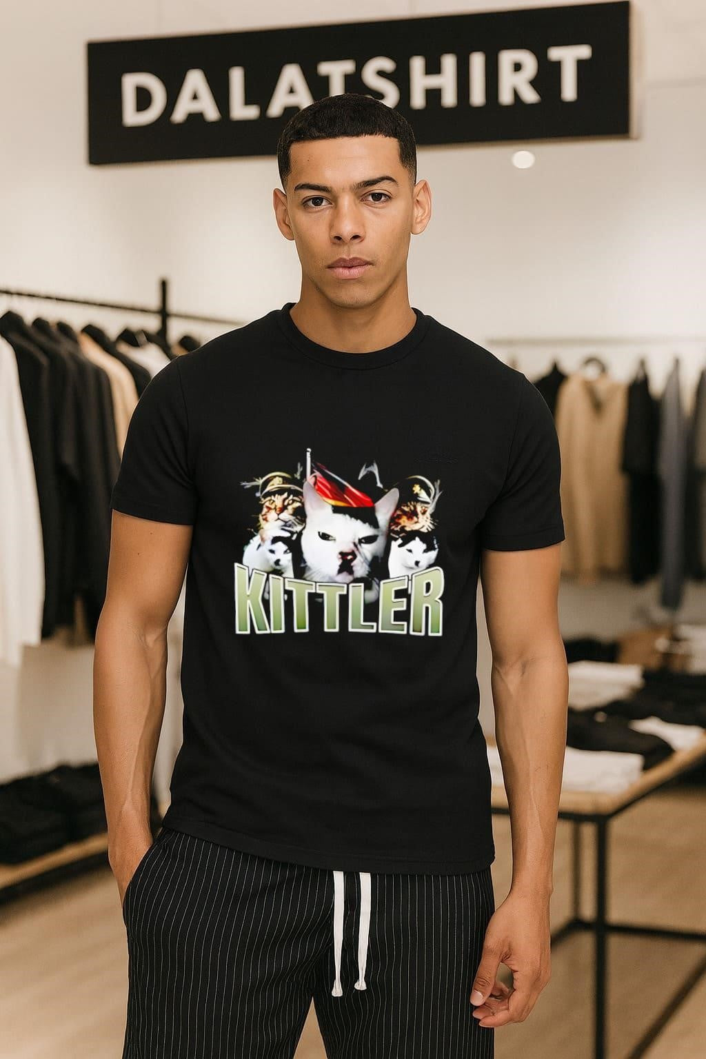 Funny Cat Meme German Military Uniform Parody Graphic - Adult & Kids T-Shirts, Sweatshirts & Hoodies apparel design preview 1