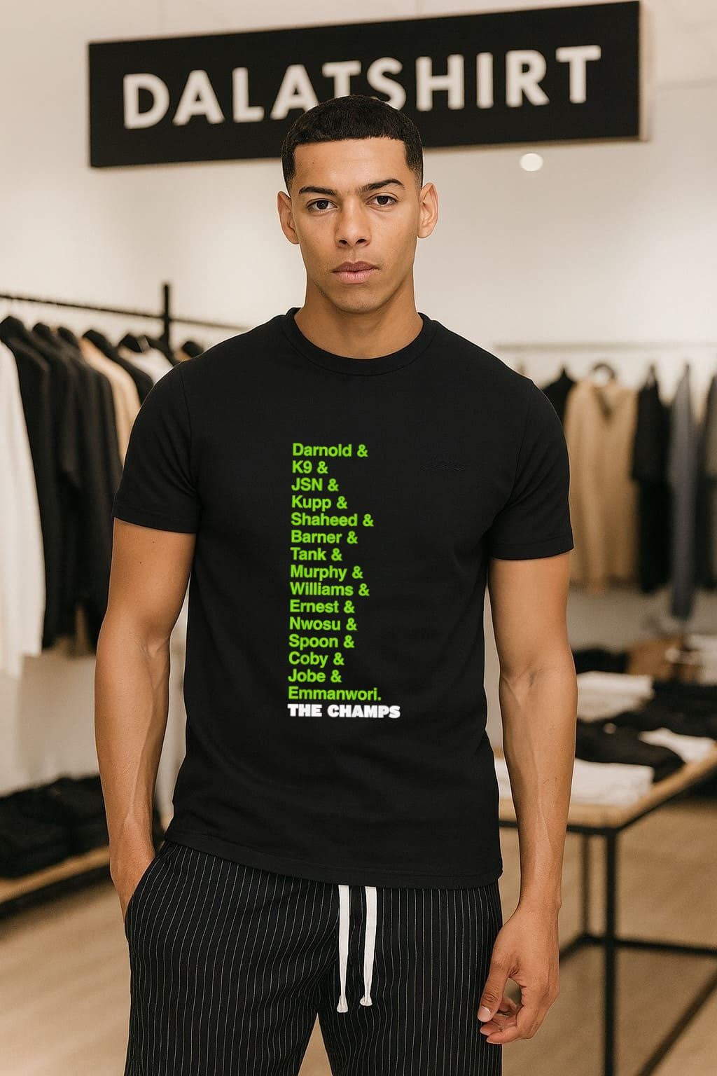 Funny Darnold K9 JSN Kupp Shaheed List Of Football - Adult & Kids T-Shirts, Sweatshirts & Hoodies apparel design preview 1
