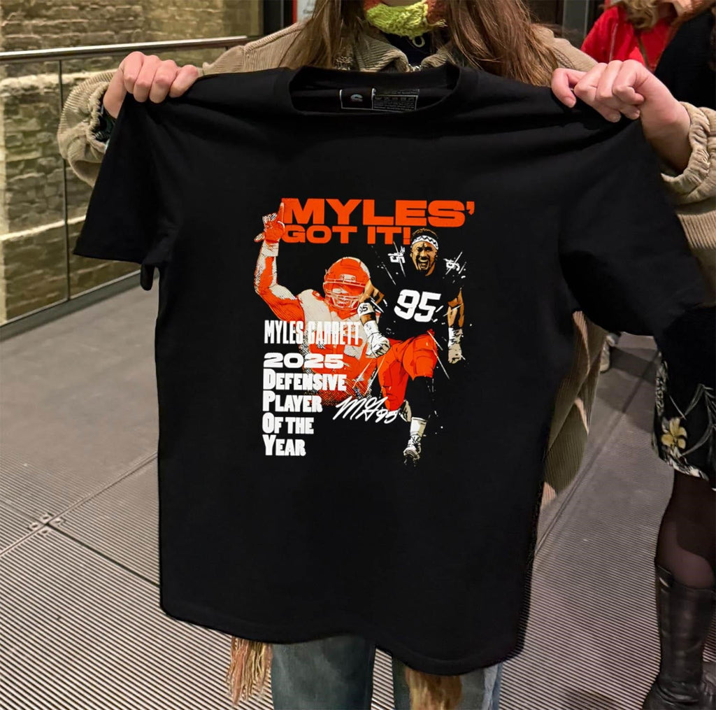 Funny Myles' Got It Garrett 2025 Defensive Player Of - Adult & Kids T-Shirts, Sweatshirts & Hoodies apparel design preview 2