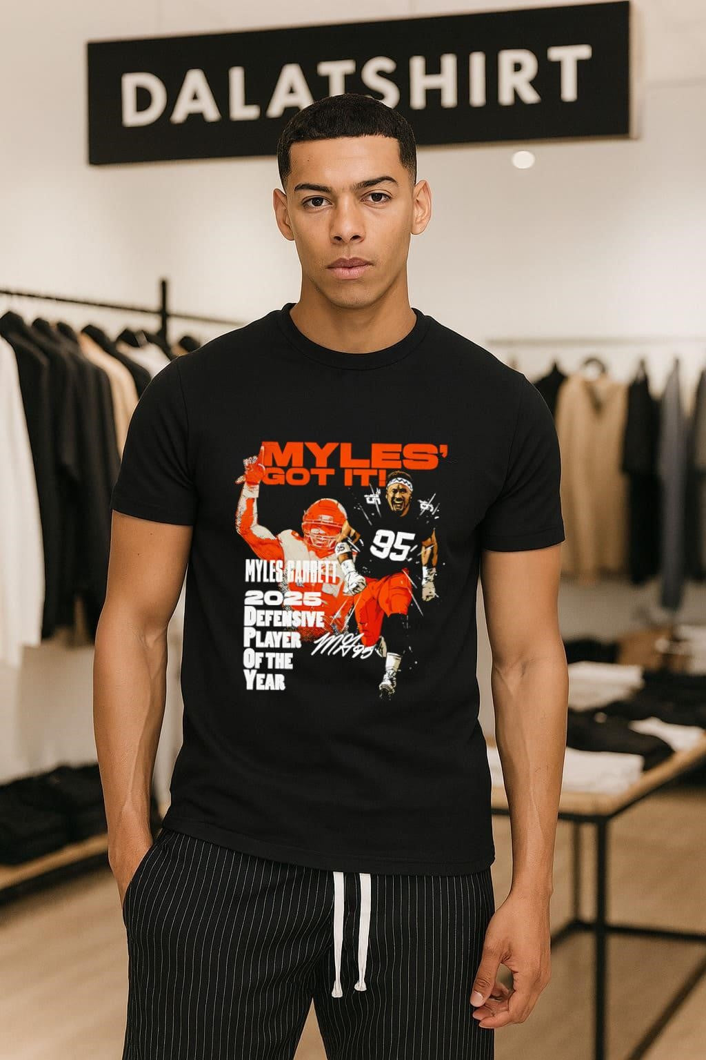 Funny Myles' Got It Garrett 2025 Defensive Player Of - Adult & Kids T-Shirts, Sweatshirts & Hoodies apparel design preview 1
