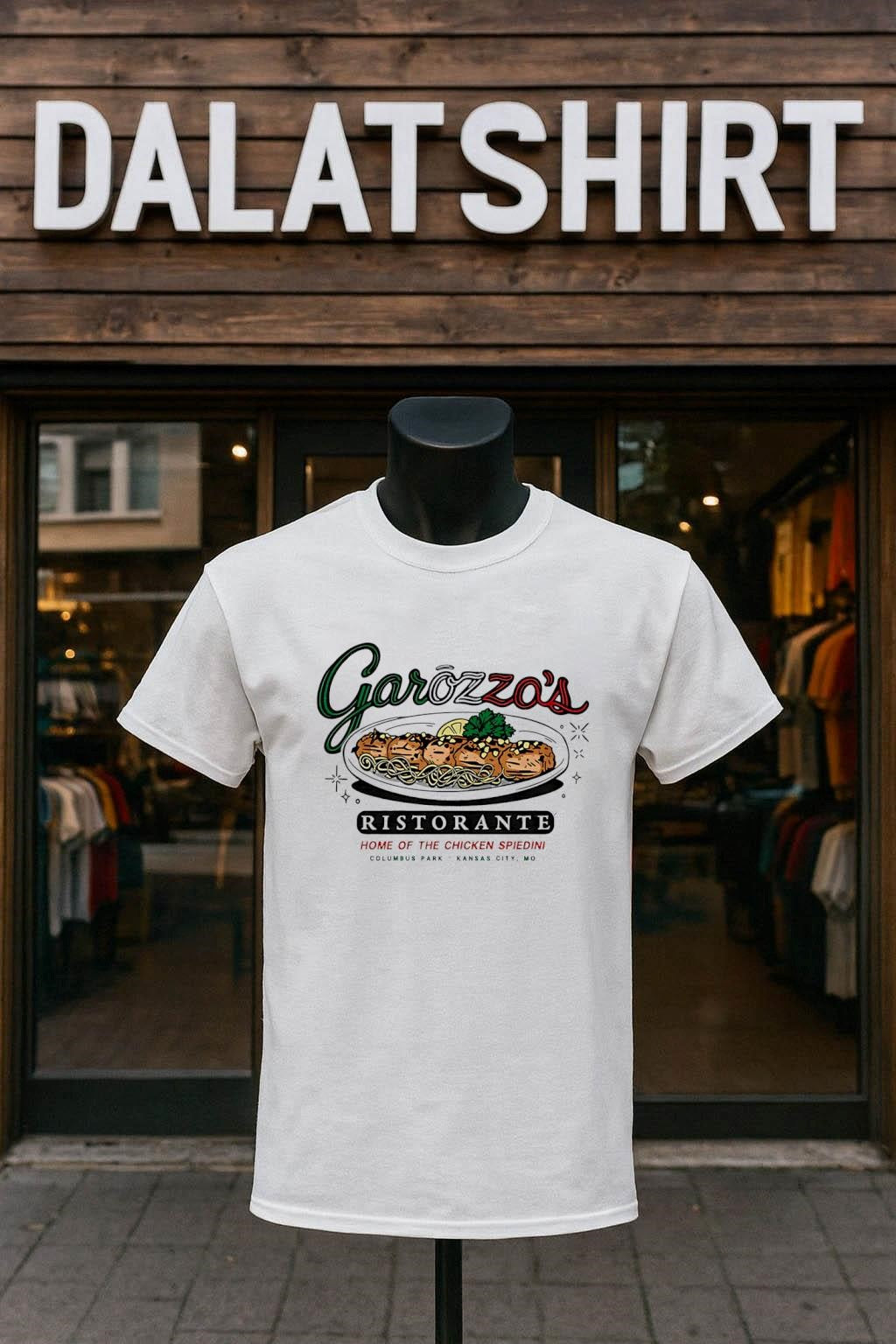 Garozzo's Ristorante Home Of The Chicken Spiedini - Adult & Kids T-Shirts, Sweatshirts & Hoodies apparel design preview 1
