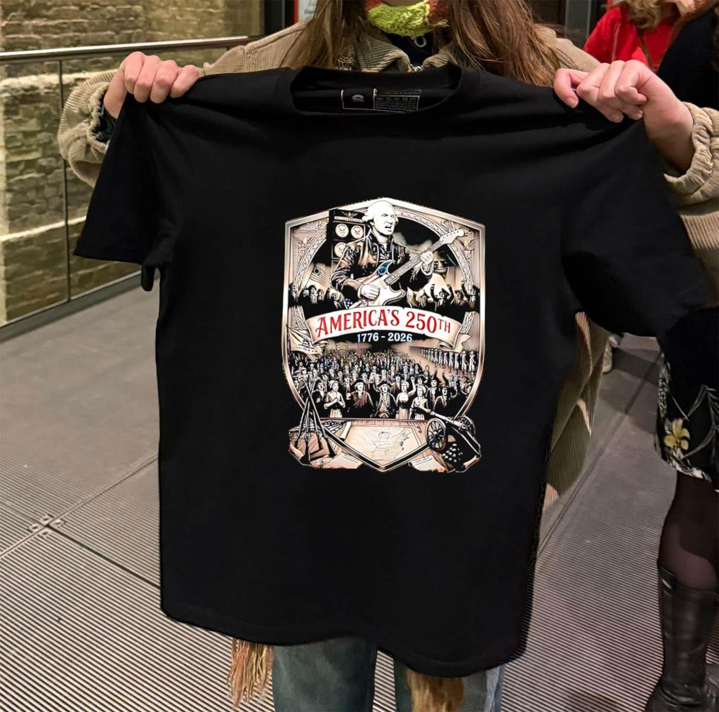 George Washington America's 250th 1776-2026 Electric - Adult & Kids T-Shirts, Sweatshirts & Hoodies apparel design preview 2