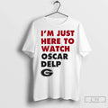 Georgia Bulldogs Im Just Here To Watch Oscar Delp - Adult & Kids T-Shirts, Sweatshirts & Hoodies apparel design preview 1