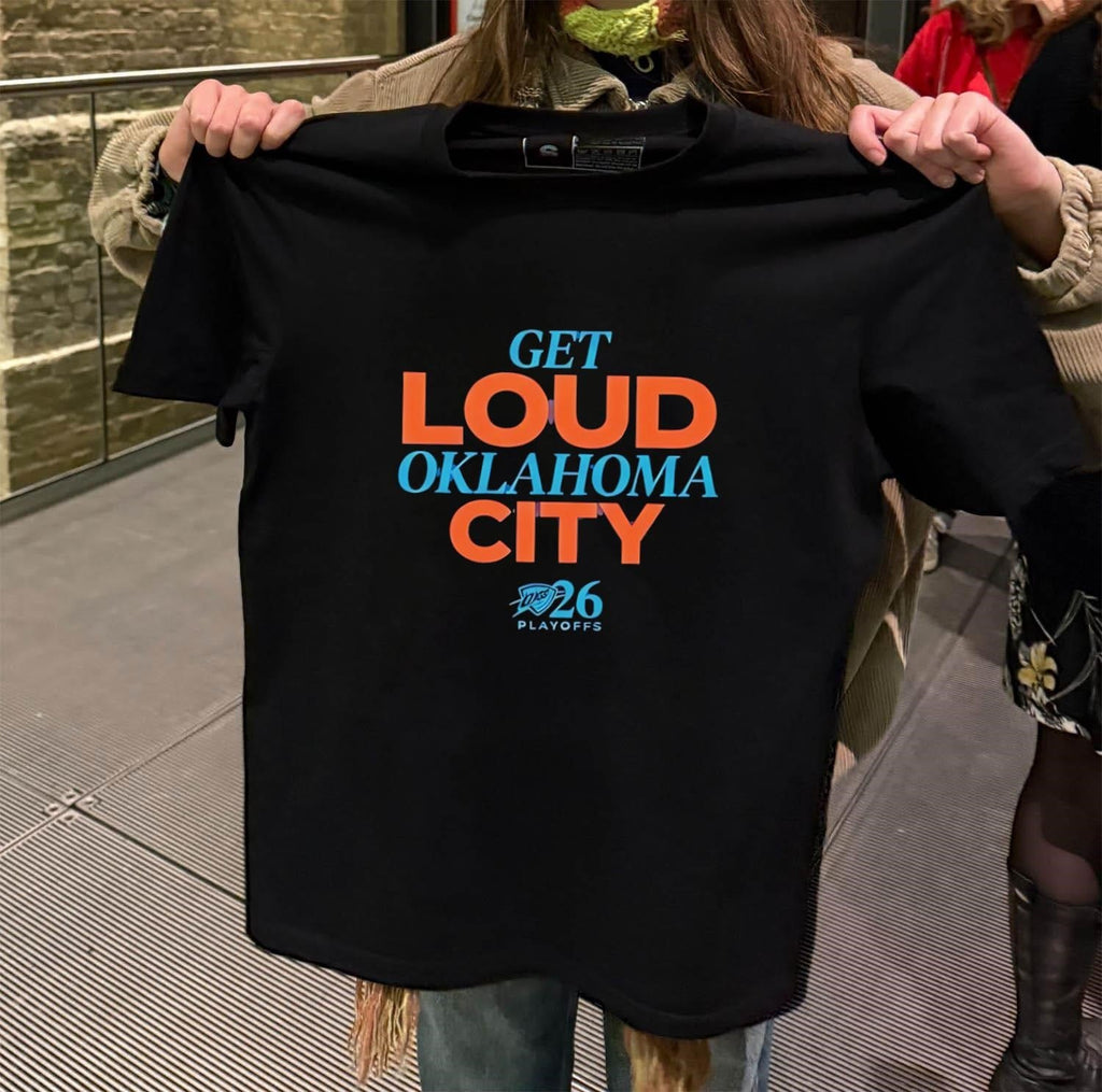Get Loud Oklahoma City Thunder NBA 2026 Playoffs - Adult & Kids T-Shirts, Sweatshirts & Hoodies apparel design preview 2