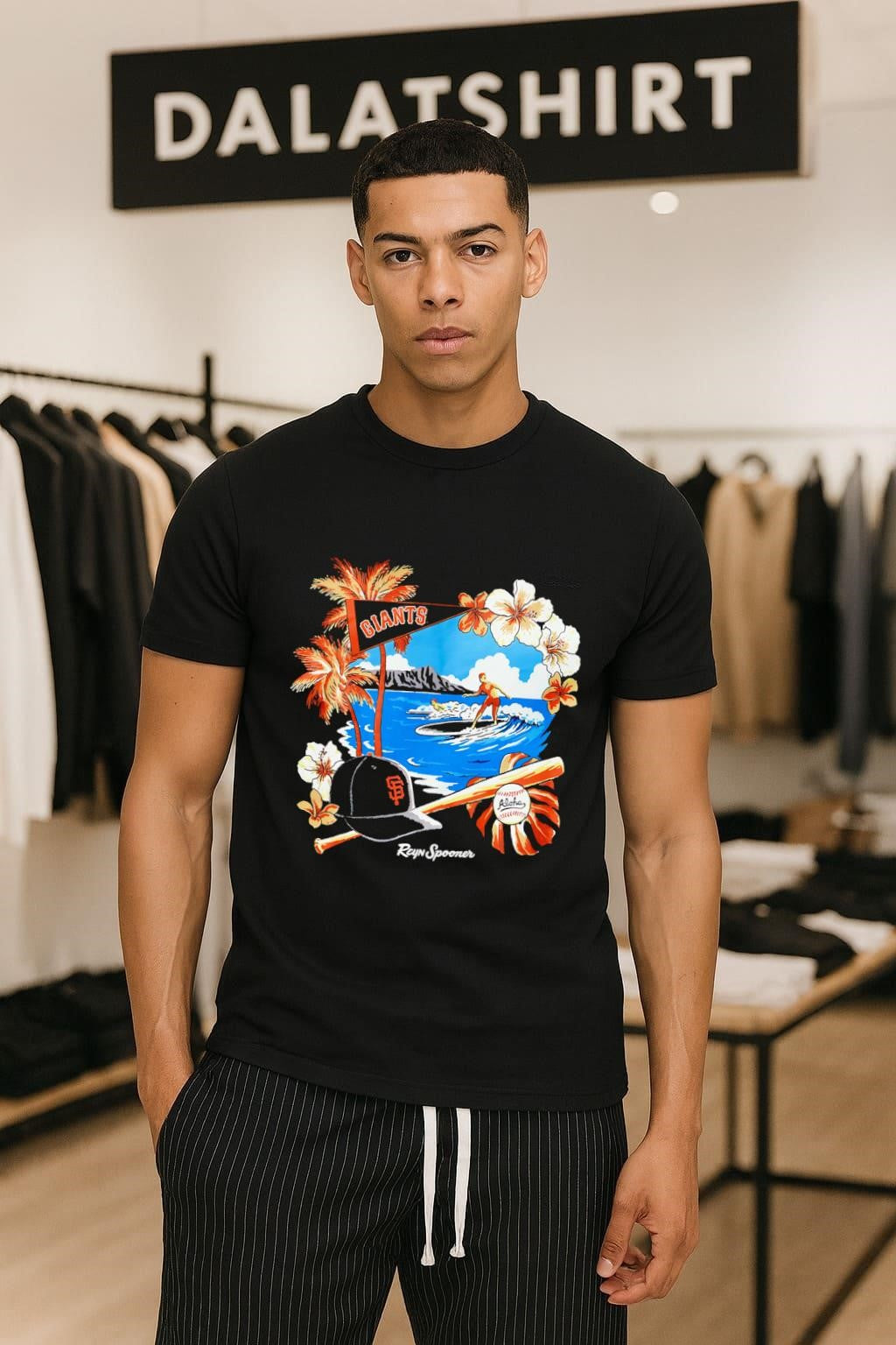 Giants Reyn Spooner Aloha Baseball Beach - Adult & Kids T-Shirts, Sweatshirts & Hoodies apparel design preview 1