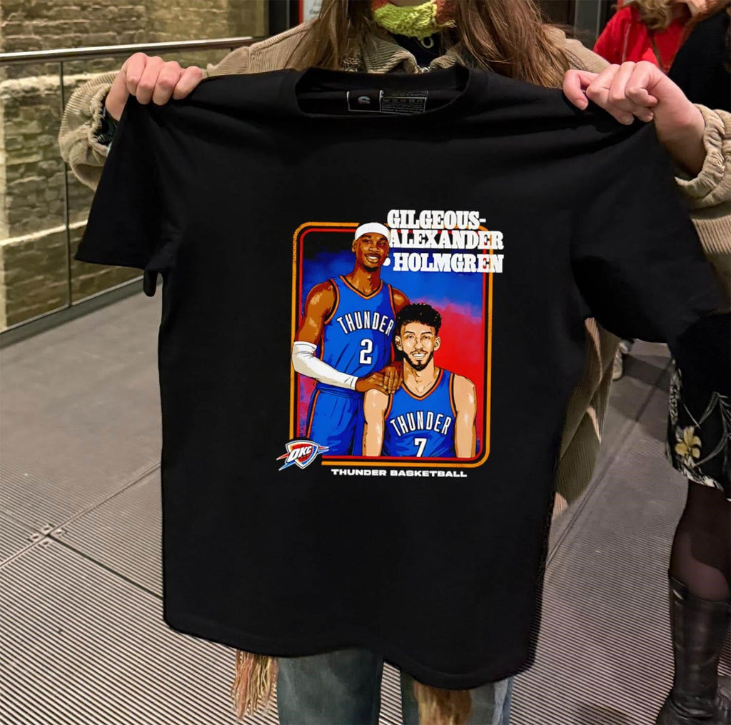 Gilgeous-Alexander Holmgren Oklahoma City Thunder NBA - Adult & Kids T-Shirts, Sweatshirts & Hoodies apparel design preview 2