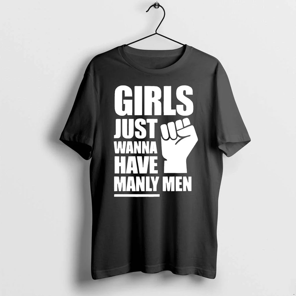 Girls Just Wanna Have Manly Men Sweater - Adult & Kids T-Shirts, Sweatshirts & Hoodies apparel design preview 1