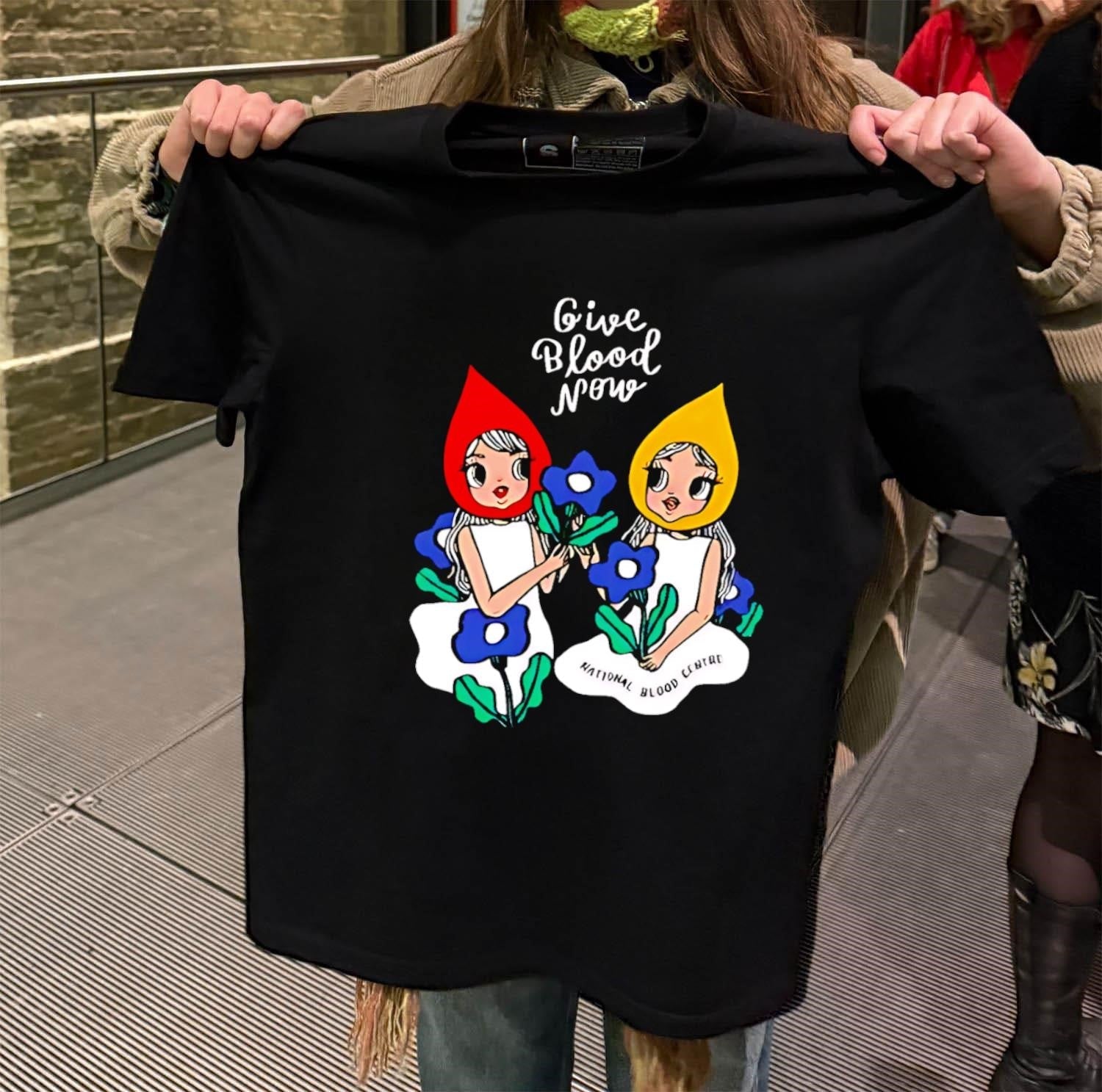 Give Blood Now National Centre Girls Flower - Adult & Kids T-Shirts, Sweatshirts & Hoodies apparel design preview 2