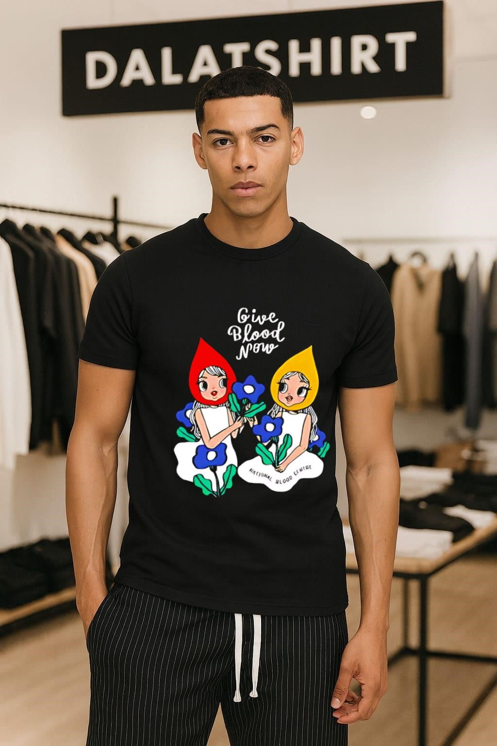 Give Blood Now National Centre Girls Flower - Adult & Kids T-Shirts, Sweatshirts & Hoodies apparel design preview 1