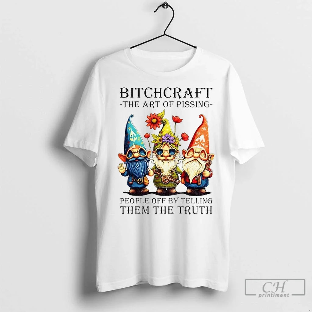 Gnome Bitchcraft The Art Of Pissing People Off By - Adult & Kids T-Shirts, Sweatshirts & Hoodies apparel design preview 1