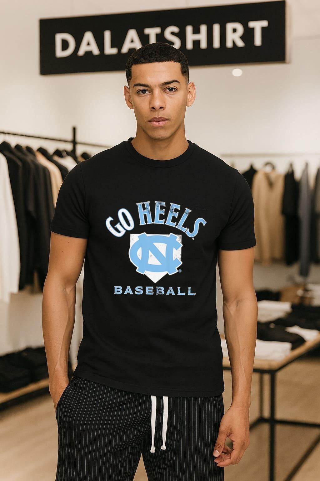 Go Heels UNC Baseball Logo North Carolina Fan - Adult & Kids T-Shirts, Sweatshirts & Hoodies apparel design preview 1