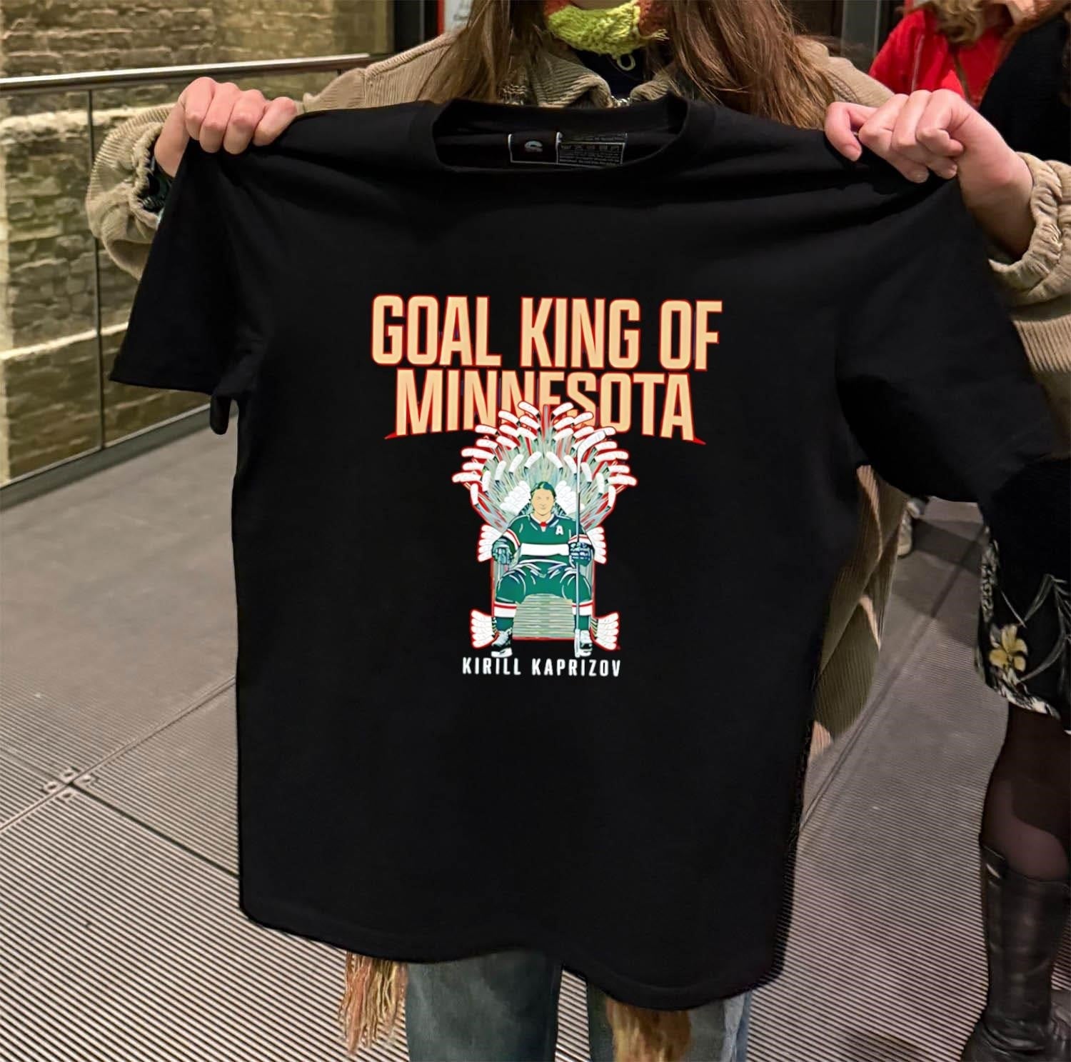Goal King Of Minnesota Kirill Kaprizov Hockey Stick - Adult & Kids T-Shirts, Sweatshirts & Hoodies apparel design preview 2