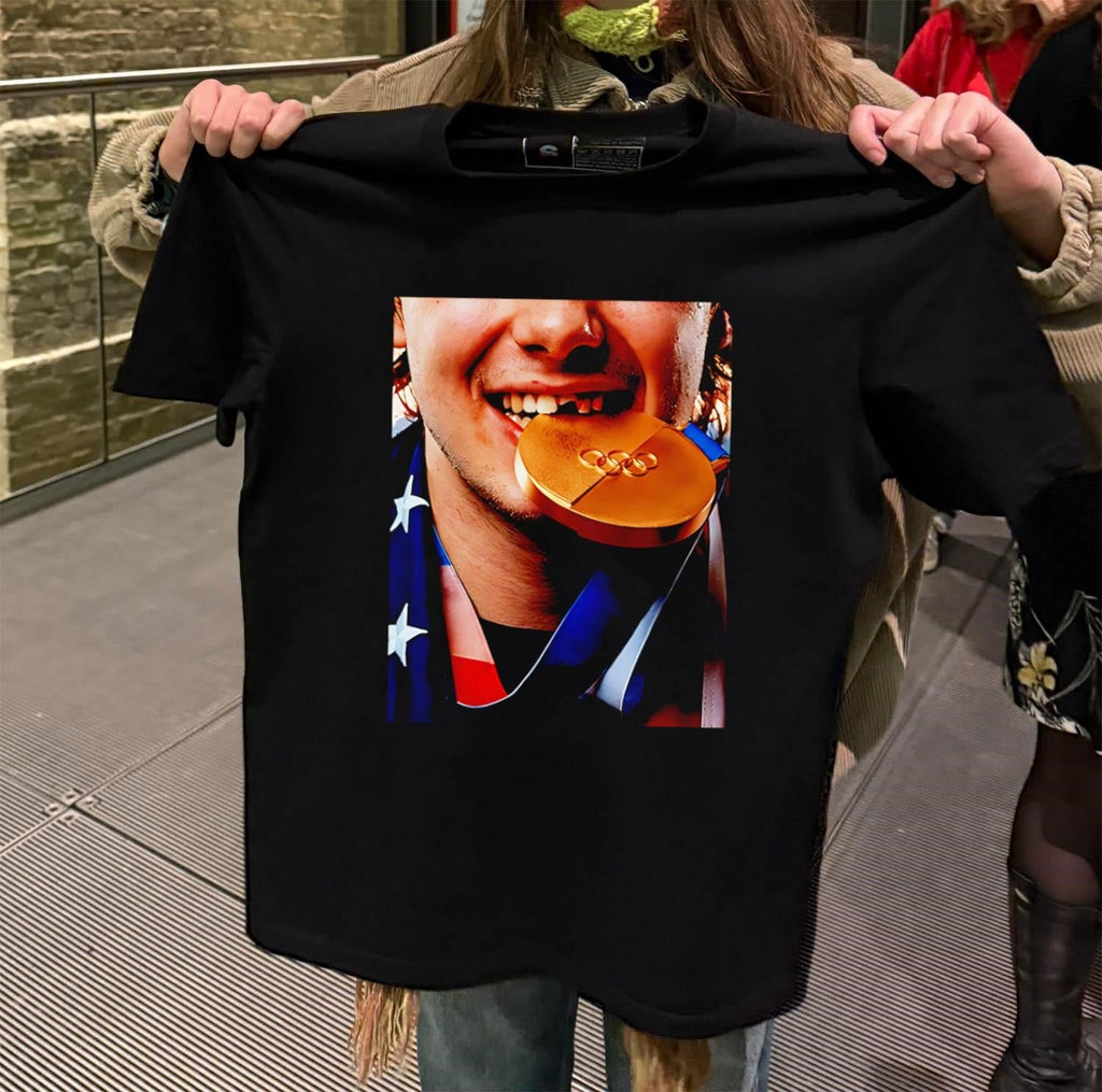 Gold Medal Olympic Champion Biting Winner Reward - Adult & Kids T-Shirts, Sweatshirts & Hoodies apparel design preview 2