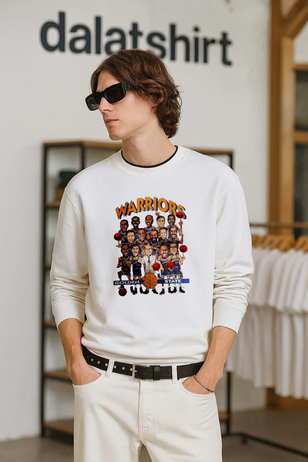 Golden State Warriors Basketball Team Caricature - Adult & Kids T-Shirts, Sweatshirts & Hoodies apparel design preview 2