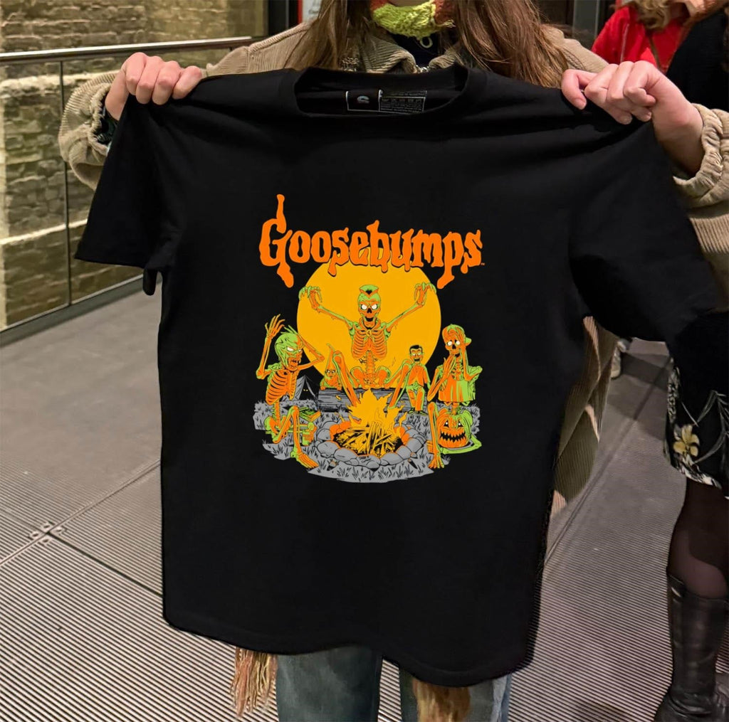 Goosebumps Skeleton Campfire Gnomes Slappy The Dummy - Adult & Kids T-Shirts, Sweatshirts & Hoodies apparel design preview 2
