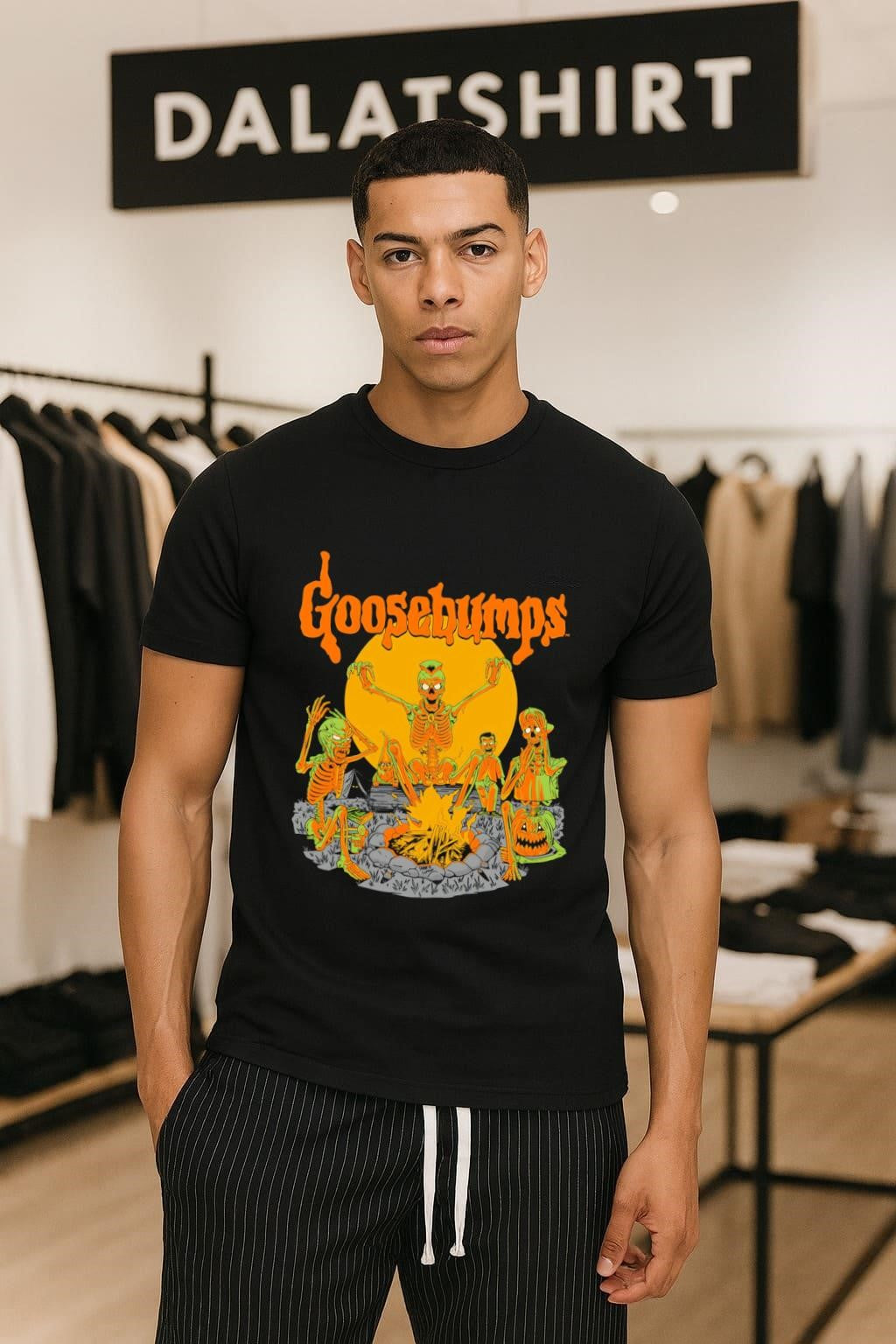 Goosebumps Skeleton Campfire Gnomes Slappy The Dummy - Adult & Kids T-Shirts, Sweatshirts & Hoodies apparel design preview 1