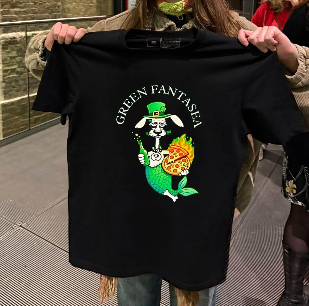 Green Fantasea Rabbit Mermaid - Adult & Kids T-Shirts, Sweatshirts & Hoodies apparel design preview 2