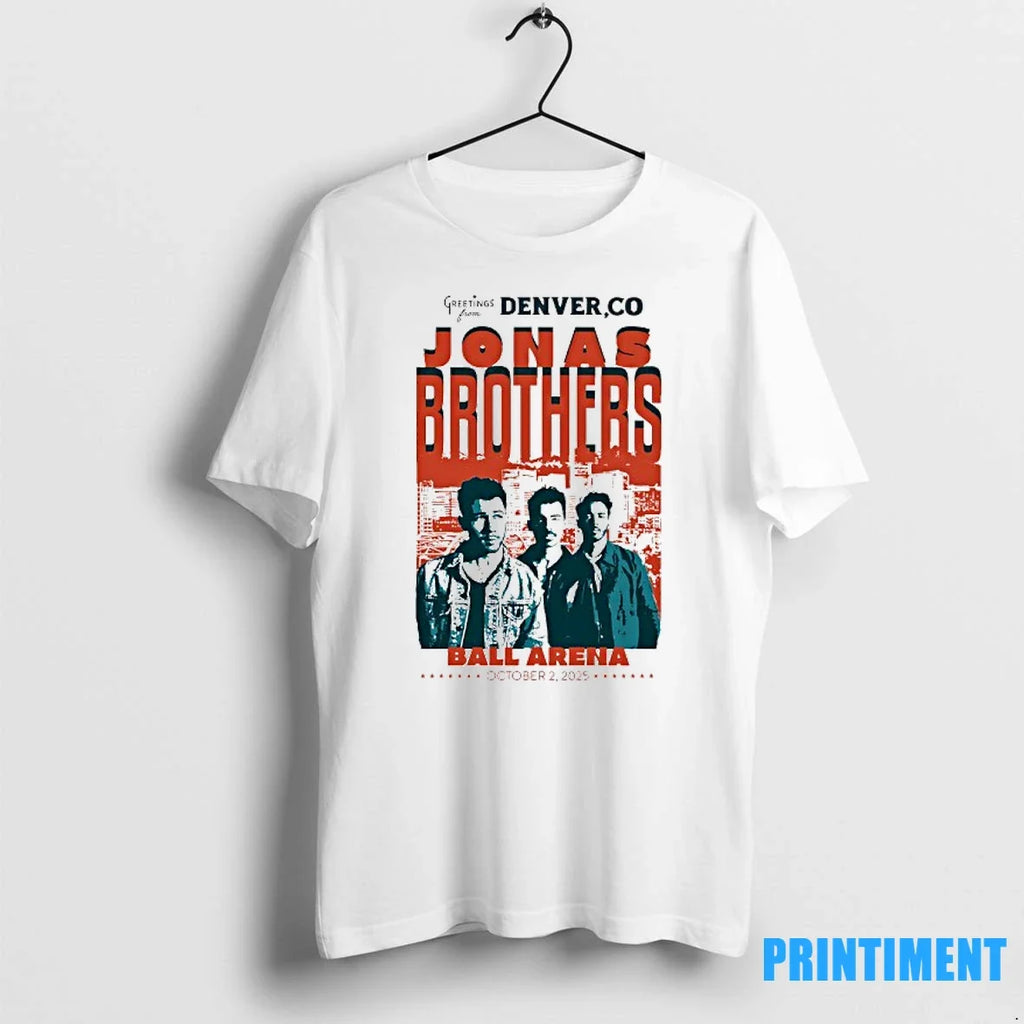 Greetings From Denver Co Jonas Brothers Ball Arena - Adult & Kids T-Shirts, Sweatshirts & Hoodies apparel design preview 1