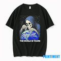 Grim Reaper The World Is Yours Sweater - Adult & Kids T-Shirts, Sweatshirts & Hoodies apparel design preview 1