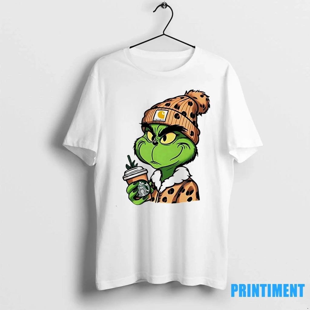 Grinch Boujee Leopard Sweater - Adult & Kids T-Shirts, Sweatshirts & Hoodies apparel design preview 1
