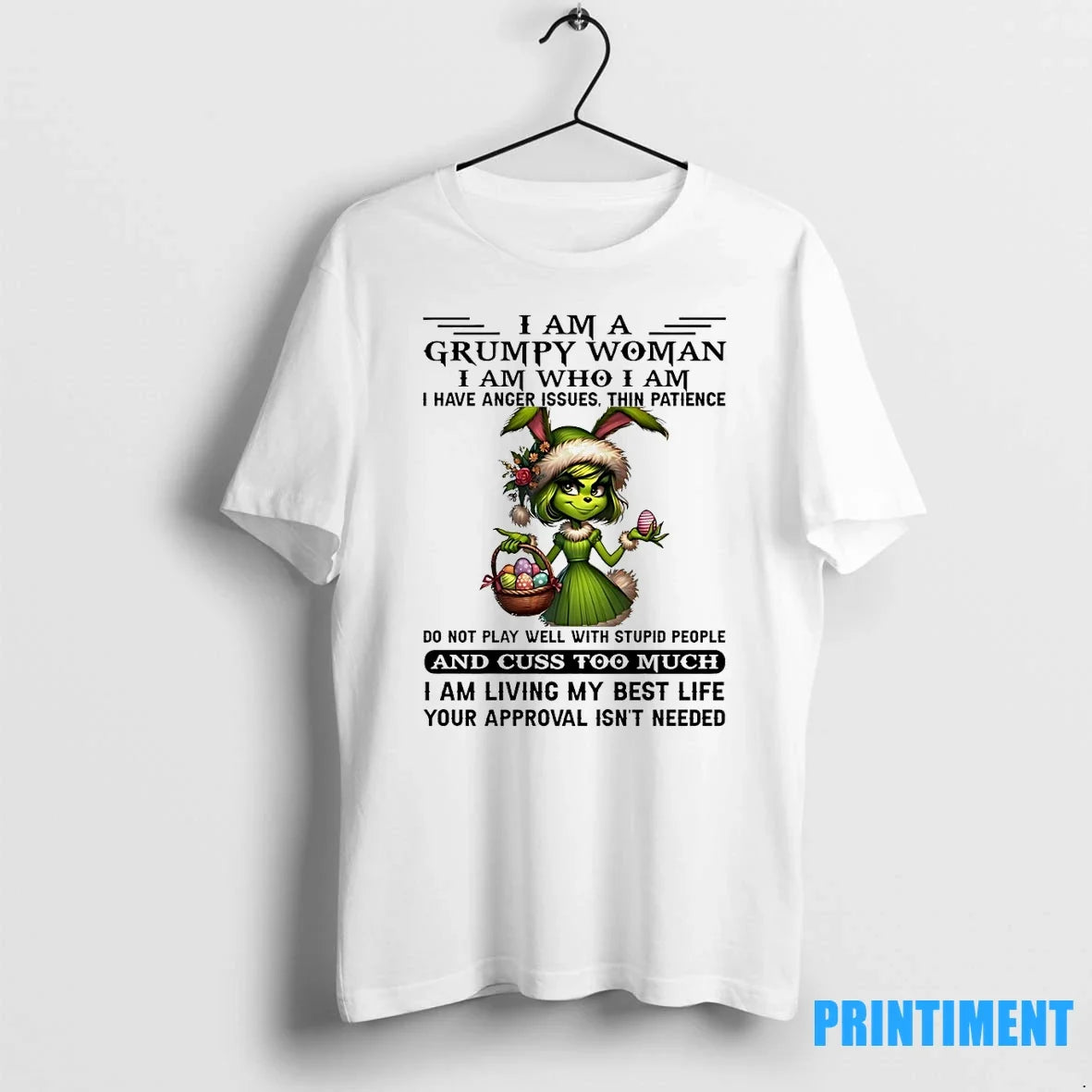 Grinch I Am A Grumpy Woman Who Have Anger Issues - Adult & Kids T-Shirts, Sweatshirts & Hoodies apparel design preview 1