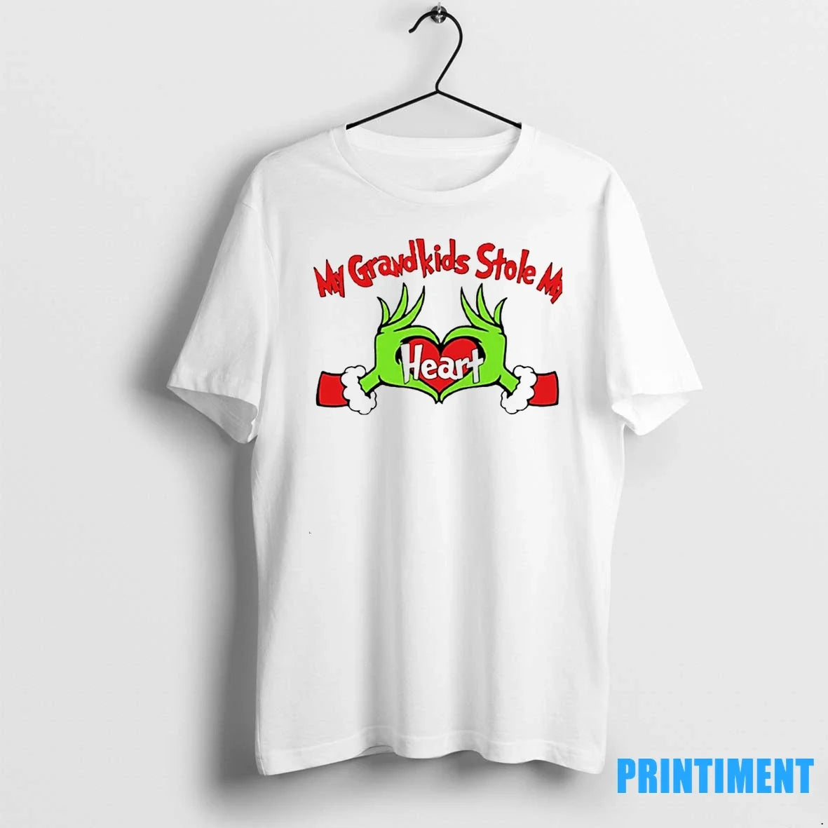 Grinch My Grandkids Stole Heart Christmas Sweater - Adult & Kids T-Shirts, Sweatshirts & Hoodies apparel design preview 1