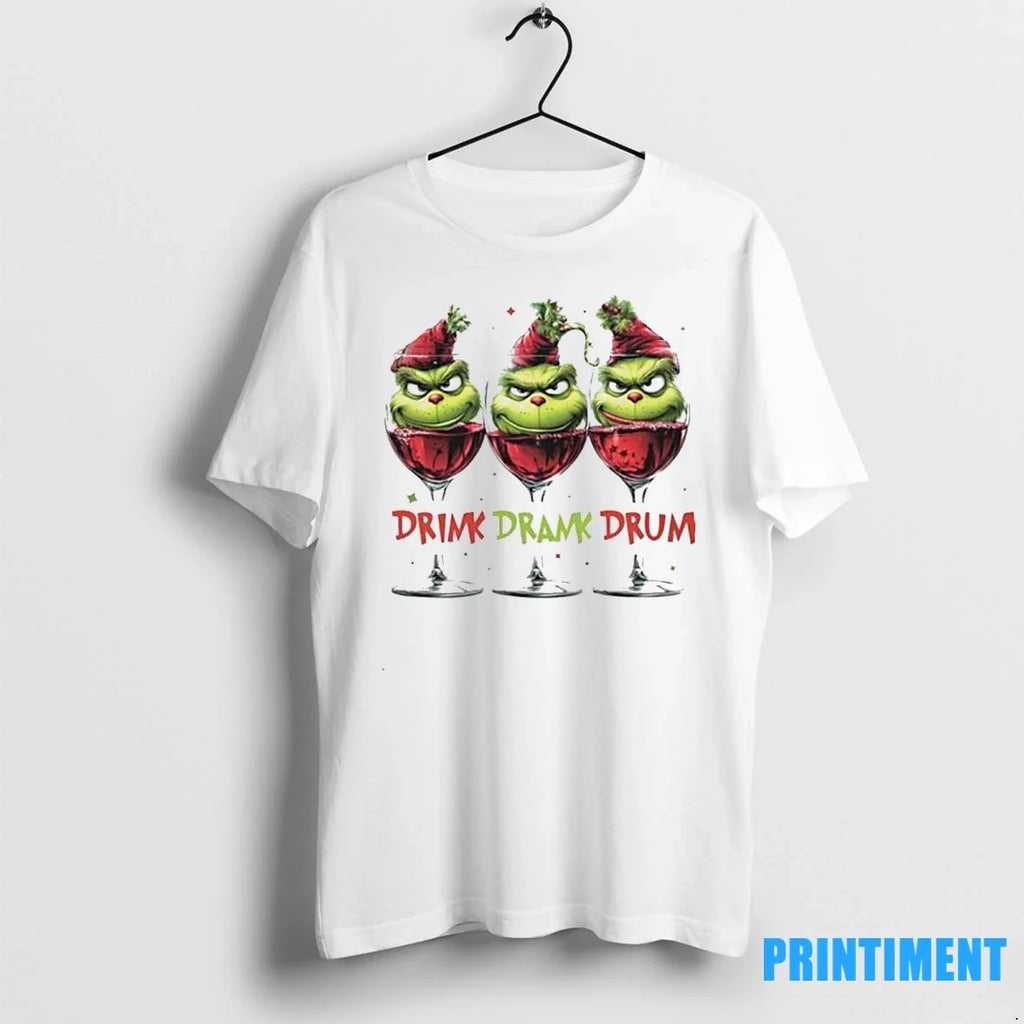 Grinch Drink Drank Drunk Christmas Sweater - Adult & Kids T-Shirts, Sweatshirts & Hoodies apparel design preview 1
