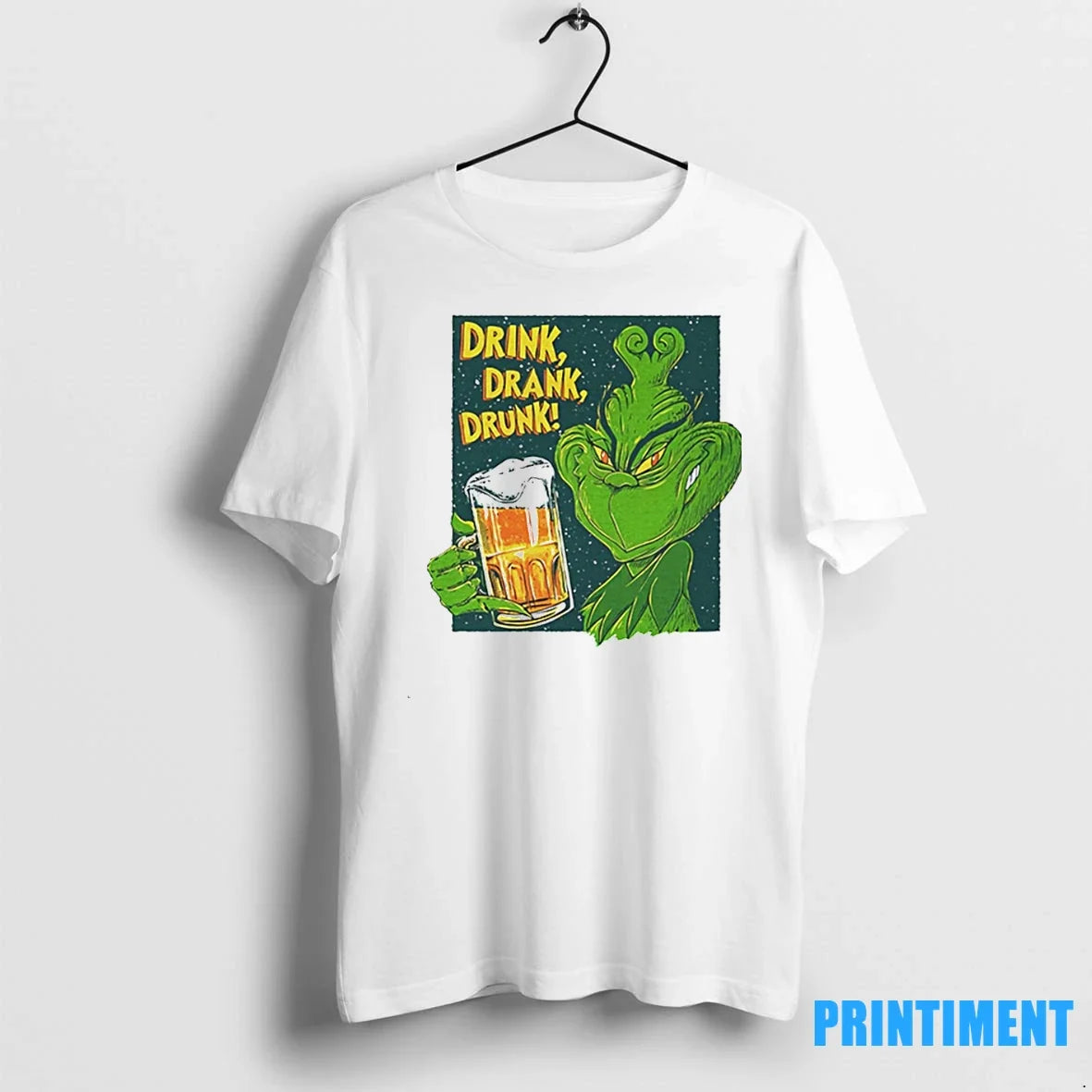 Grinch Drink Drank Drunk Beer Sweater - Adult & Kids T-Shirts, Sweatshirts & Hoodies apparel design preview 1