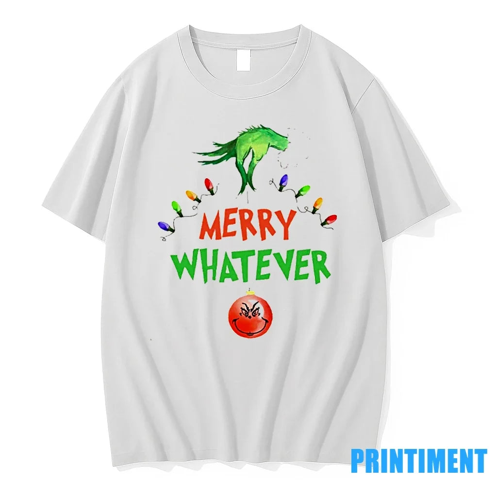 Grinch Green Monster Merry What Christmas Sweater - Adult & Kids T-Shirts, Sweatshirts & Hoodies apparel design preview 1