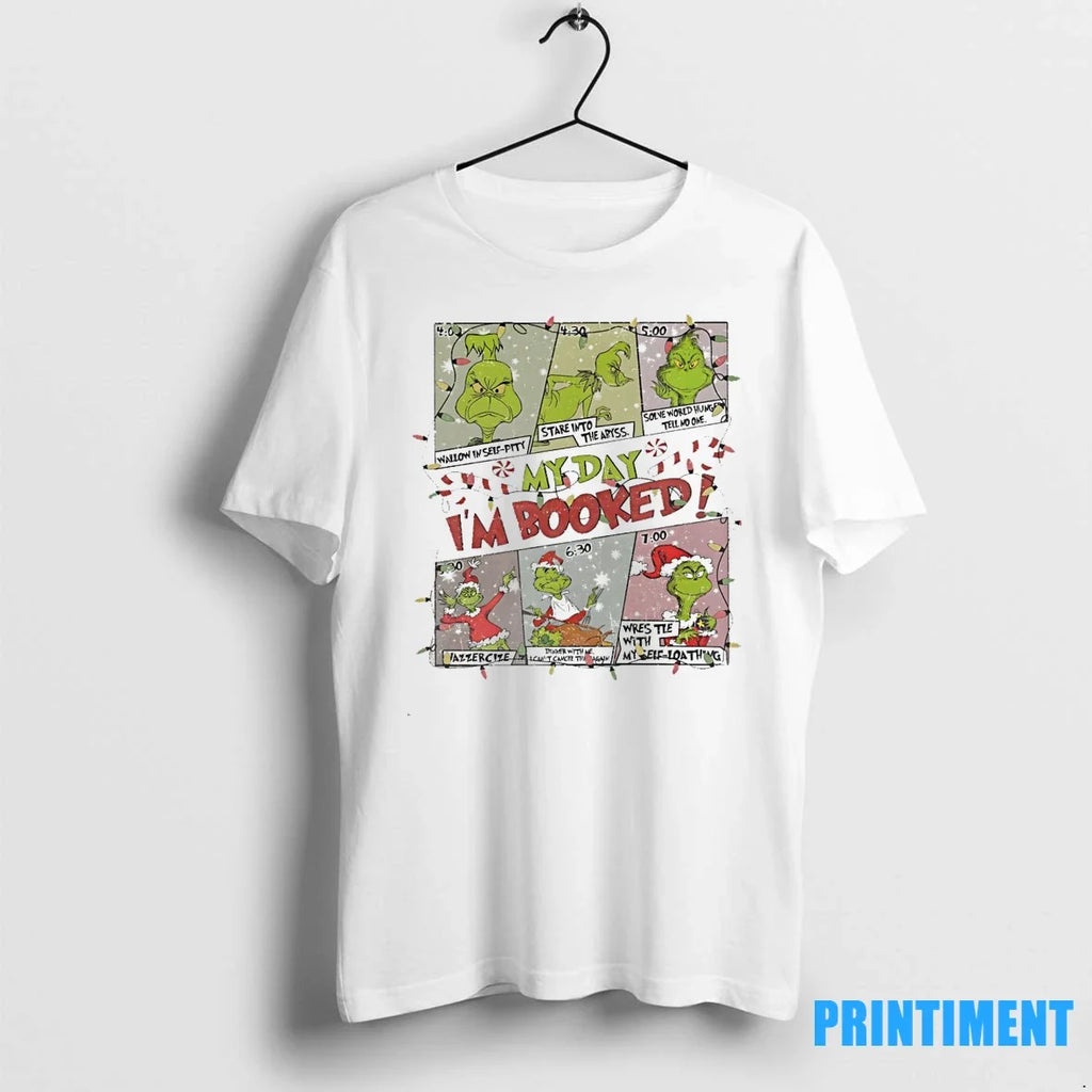 Grinch My Day Im Booked Christmas Sweater - Adult & Kids T-Shirts, Sweatshirts & Hoodies apparel design preview 1