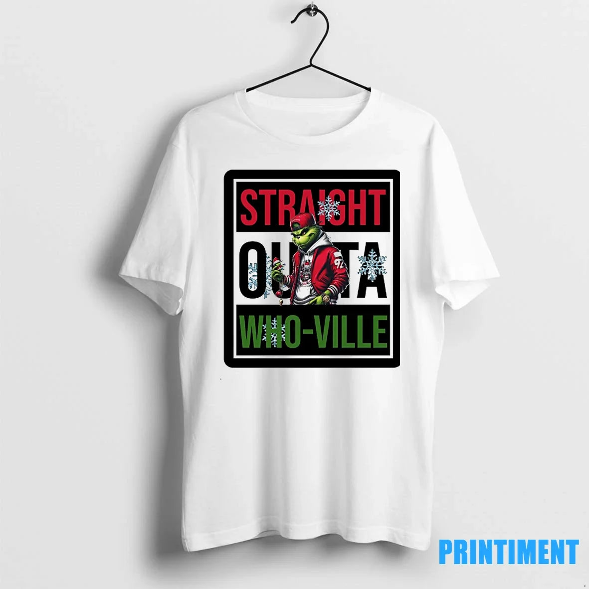 Grinch Straight Outta Whoville Christmas Sweater - Adult & Kids T-Shirts, Sweatshirts & Hoodies apparel design preview 1