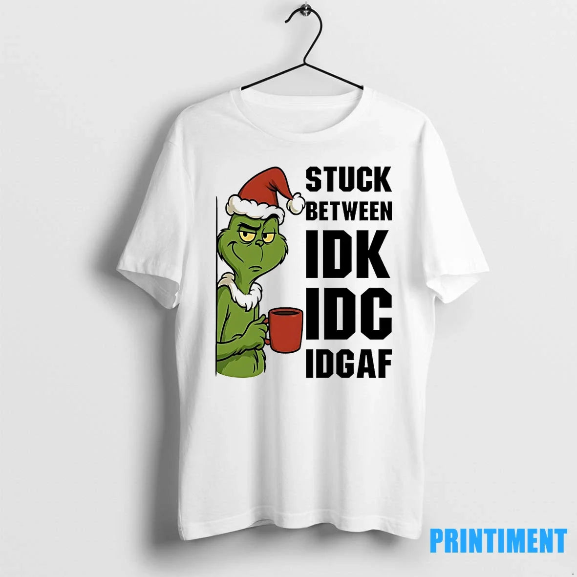 Grinch Stuck Between Christmas Sweater - Adult & Kids T-Shirts, Sweatshirts & Hoodies apparel design preview 1